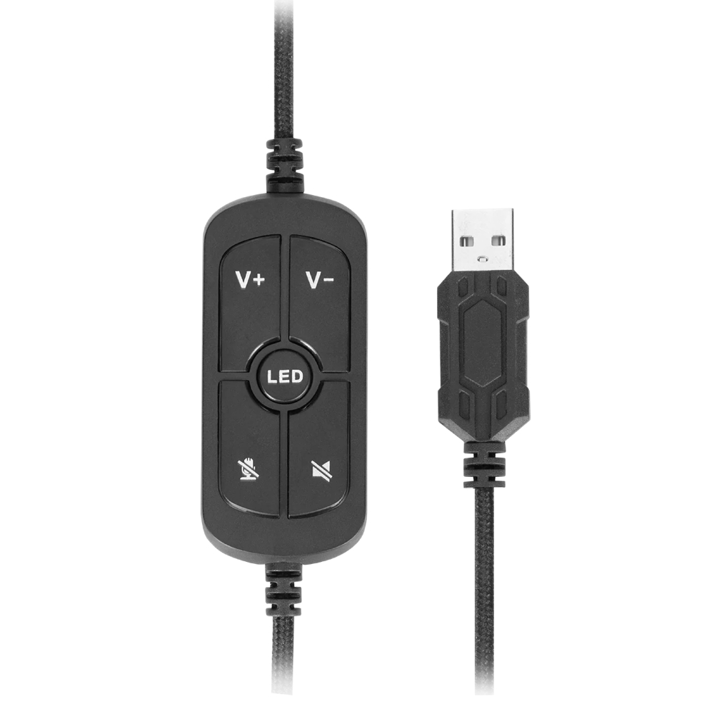 ყურსასმენი Marvo HG9076 Tactic X, Gaming Headset, Wired, USB, Black