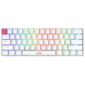 კლავიატურა Marvo KG933G WH Saber, Wired, USB, RGB, Mechanical Gaming Keyboard, White