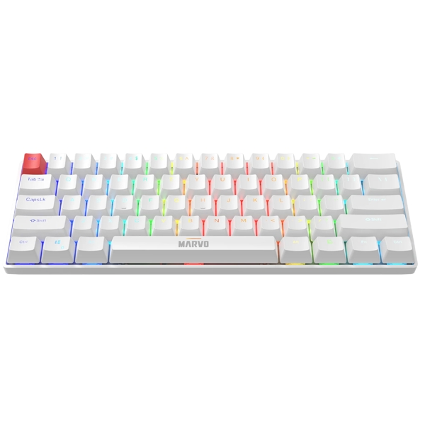 კლავიატურა Marvo KG933G WH Saber, Wired, USB, RGB, Mechanical Gaming Keyboard, White