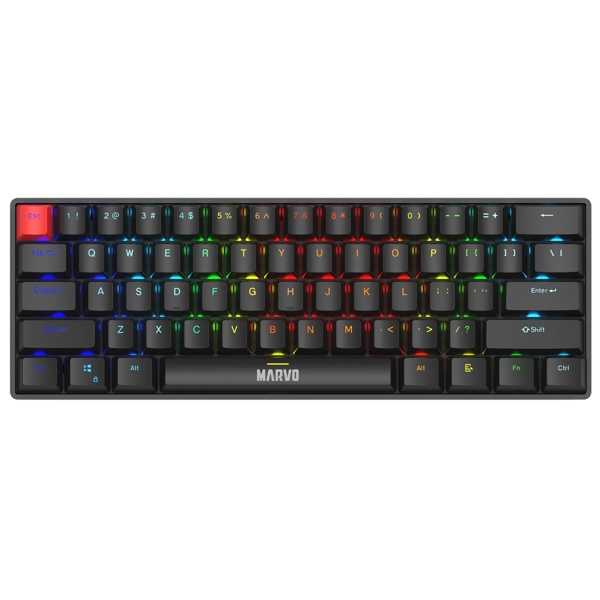 კლავიატურა Marvo KG933G, Wired, USB, Mechanical Gaming Keyboard, Black