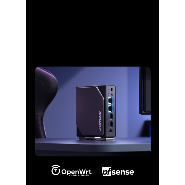 Mini PC ACEMagic S1, Intel N100, 16GB, 512GB SSD, Integrated, Black