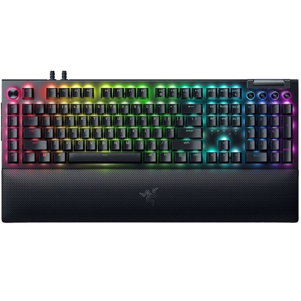 კლავიატურა Razer RZ03-04681800-R3M1 BlackWidow V4 Pro, Yellow Switch, Wired, RGB, USB-A, Gaming Mechanical Keyboard, Black