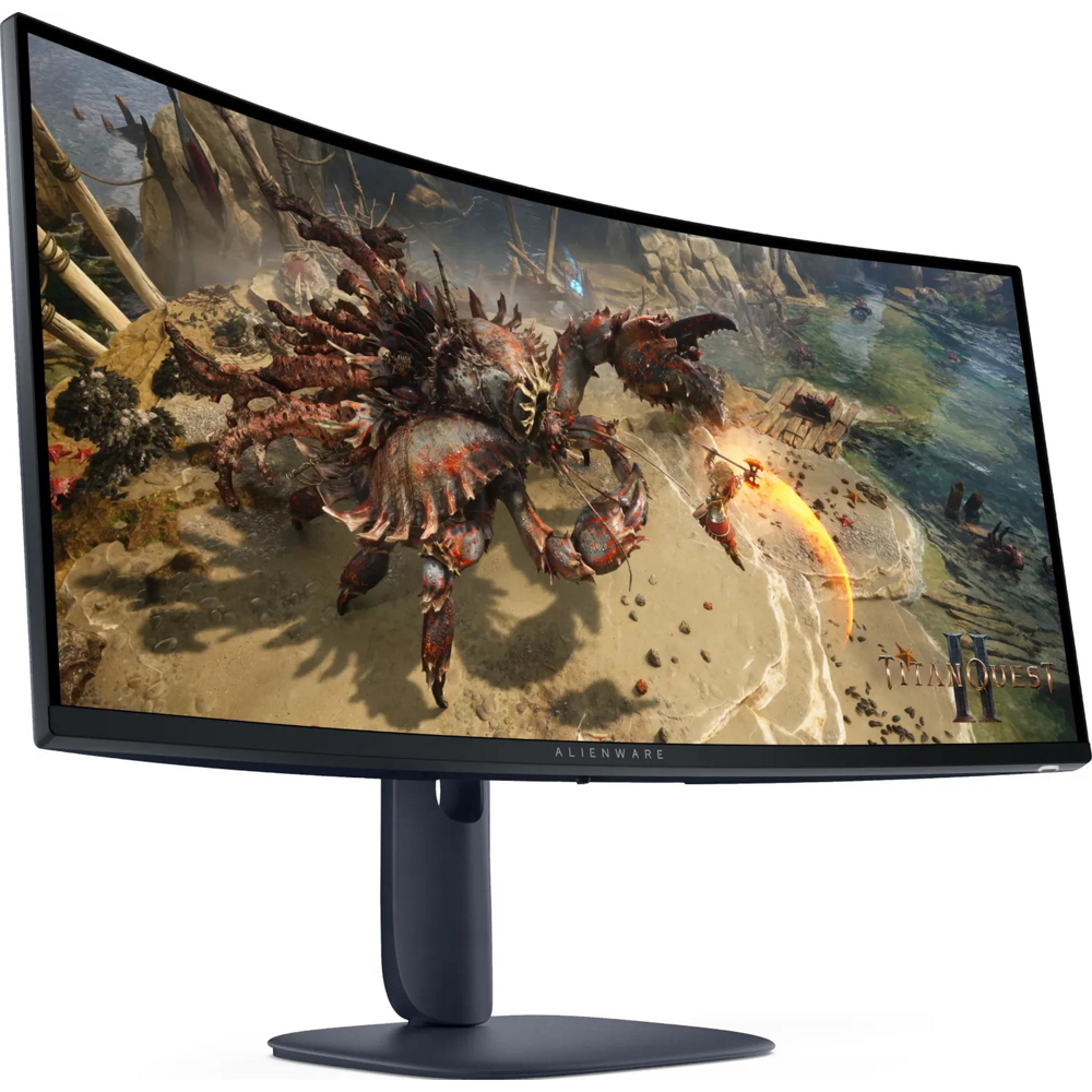 Curved Monitor DELL 210-BQWL AW3425DWM Alienware, 34", UWQHD, VA, HDMI, DP, USB, Black