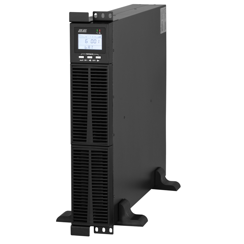 უწყვეტი კვების წყარო 2E OD3000RT, 3000VA, LCD, RT2U, USB, RS-232, SNMP, 3xSchuko, UPS, Black