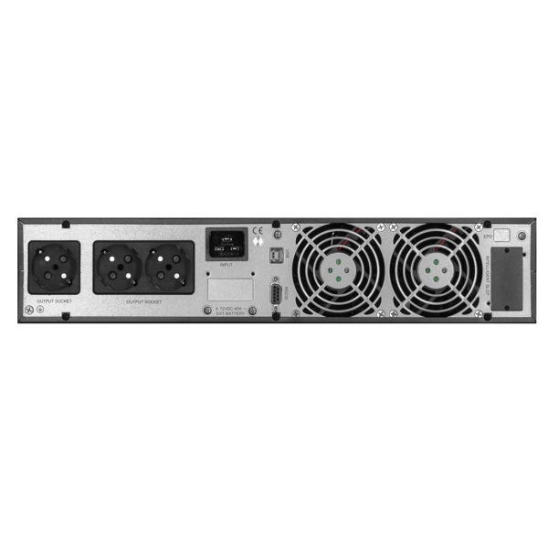უწყვეტი კვების წყარო 2E OD3000RT, 3000VA, LCD, RT2U, USB, RS-232, SNMP, 3xSchuko, UPS, Black