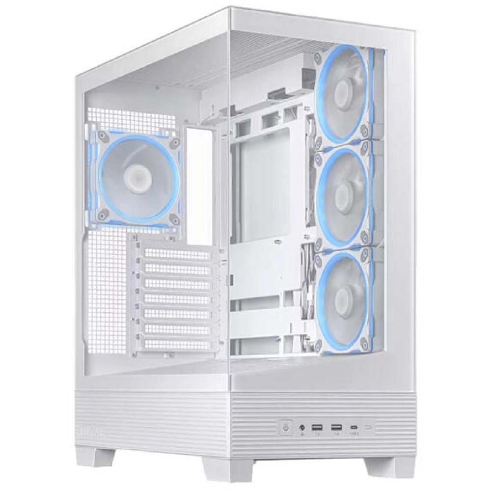 Computer Case Asus 90DC00R3-B19000 A31 PLUS TG, MidT, Micro ATX, Mini ITX, 2×USB3.2, USB-C, 3.5mm, White