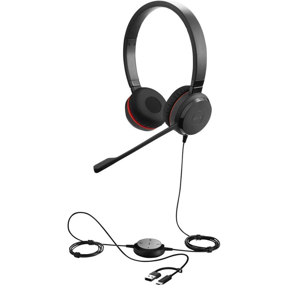 ყურსასმენი Jabra 5399-823-369 Evolve 30 II Stereo MS, Headset, Wired, USB C/A, 3.5mm, Black