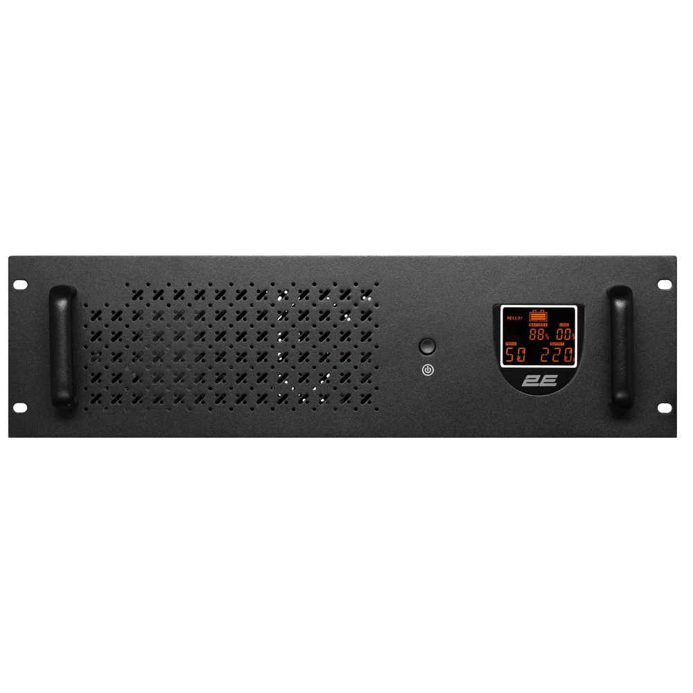 UPS 2E RE2000, 2000VA, RM 3U, LCD, USB, 3xSchuko, Black