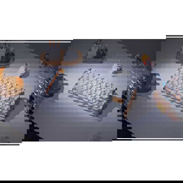 Mechanical Gaming Keyboard Keychron K2 K2H-Q1 HE, Gateron Double-Rail Magnetic Nebula, Wireless, RGB, 2.4 GHz, Bluetooth, Type-C, White