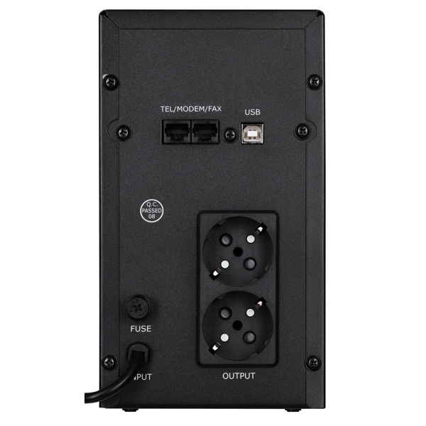 უწყვეტი კვების წყარო 2E DD2000, 2000VA, LCD, USB, 2xSchuko, UPS, Black