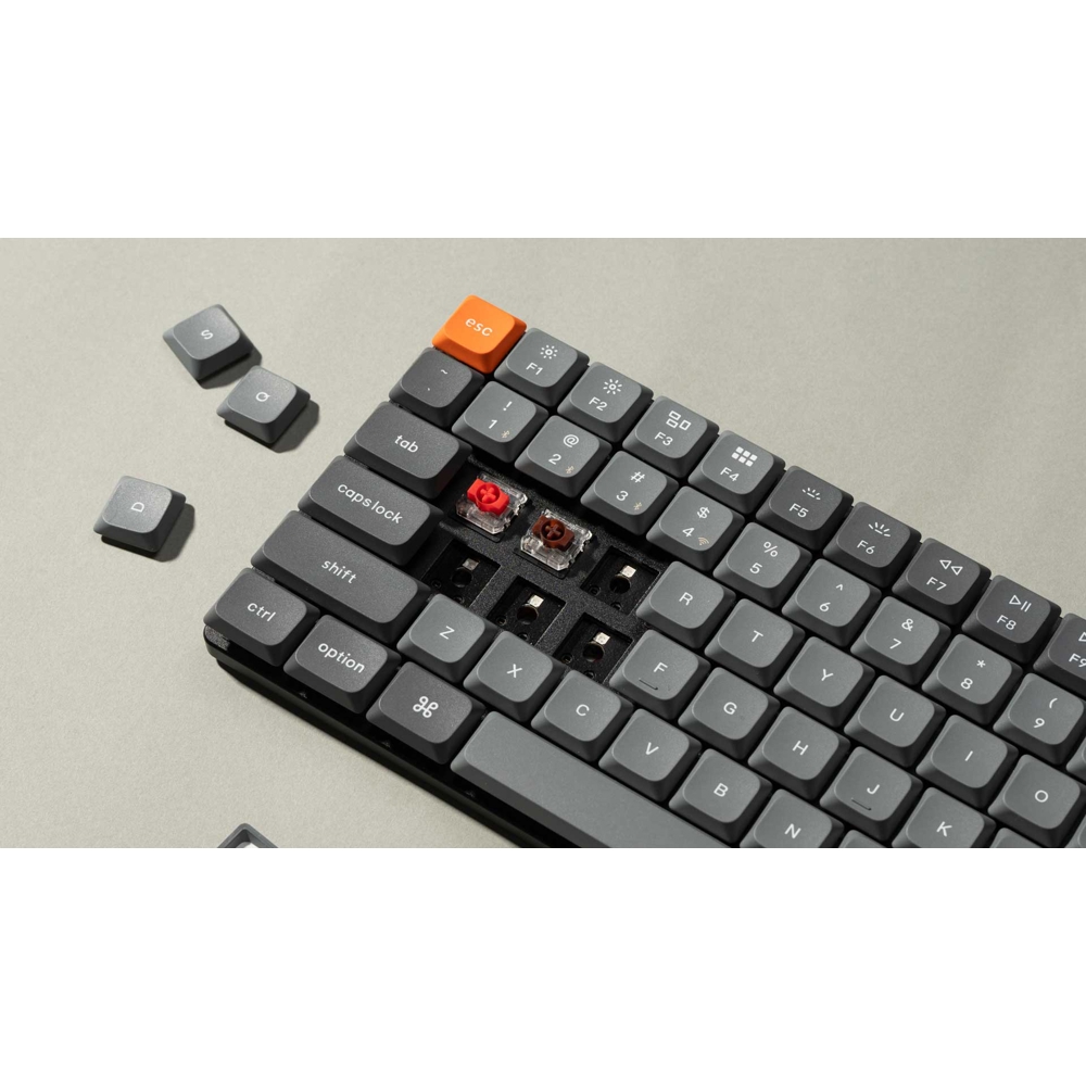 კლავიატურა Keychron K3M-H3 K3 MAX, K pro Brown, Wireless, RGB, 2.4 GHz, Bluetooth, Type-C, Mechanical Gaming Keyboard, Black