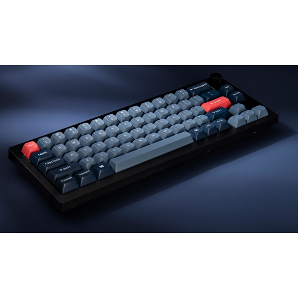 Mechanical Gaming Keyboard Keychron V2M-D1 V2, Gateron Jupiter Red, Wireless, RGB, 2.4 GHz, Bluetooth, Type-C, Black