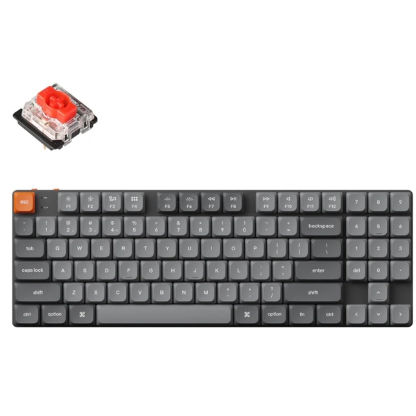კლავიატურა Keychron K13M-B1 K13 MAX 90Key, K pro Red, Wireless, RGB, 2.4 GHz, Bluetooth, Type-C, Mechanical Gaming Keyboard, Black