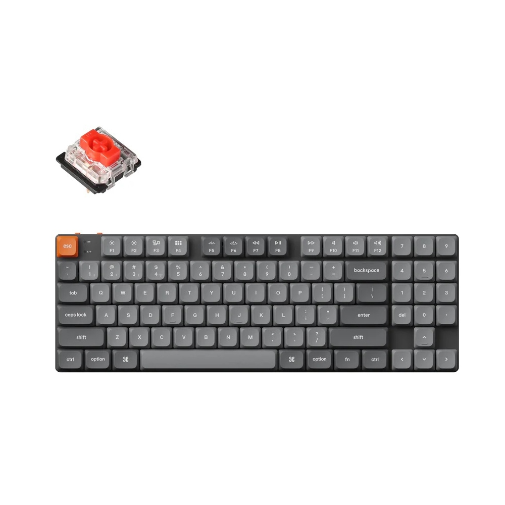 Mechanical Gaming Keyboard Keychron K13M-B1 K13 MAX 90Key, K pro Red, Wireless, RGB, 2.4 GHz, Bluetooth, Type-C, Black