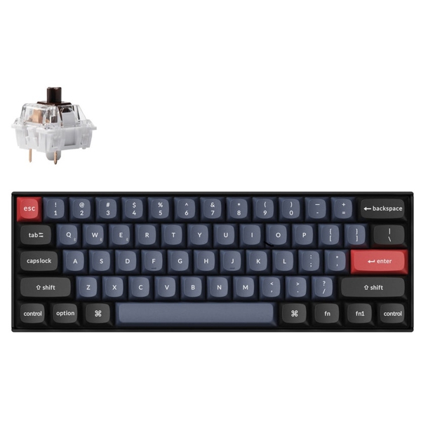 Mechanical Gaming Keyboard Keychron K12P-G3 K12 PRO, K pro Brown, Wireless, Bluetooth, Type-C, Black