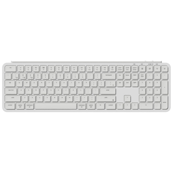 Keyboard Keychron B6P-K8 B6 Pro Ultra-Slim, Wireless, 2.4 GHz, Bluetooth, Type-C, Ivory White
