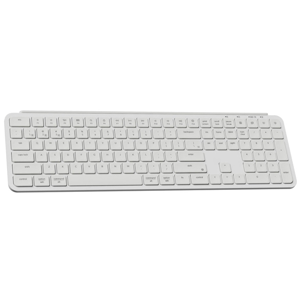 Keyboard Keychron B6P-K8 B6 Pro Ultra-Slim, Wireless, 2.4 GHz, Bluetooth, Type-C, Ivory White
