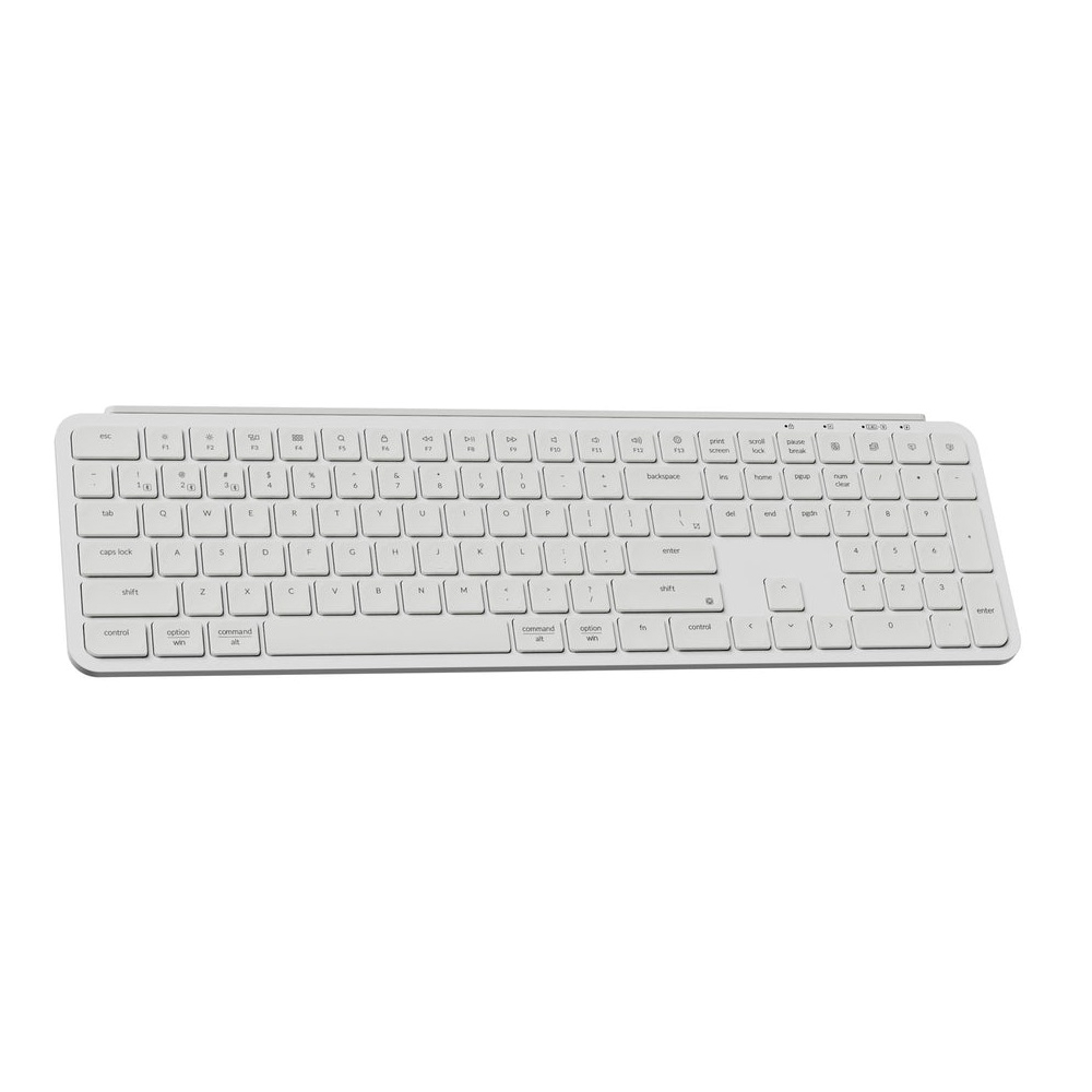 კლავიატურა Keychron B6P-K8 B6 Pro Ultra-Slim, Wireless, 2.4 GHz, Bluetooth, Type-C, Keyboard, Ivory White