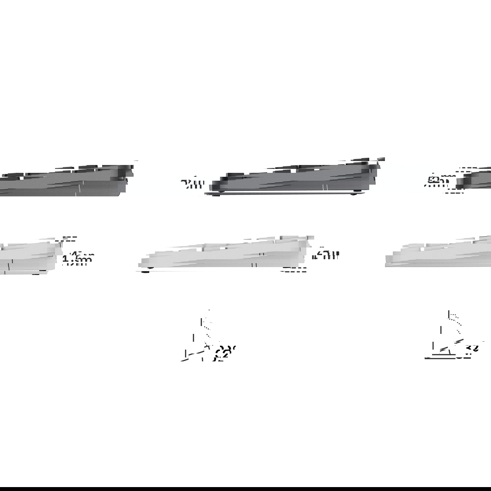 კლავიატურა Keychron B6P-K8 B6 Pro Ultra-Slim, Wireless, 2.4 GHz, Bluetooth, Type-C, Keyboard, Ivory White
