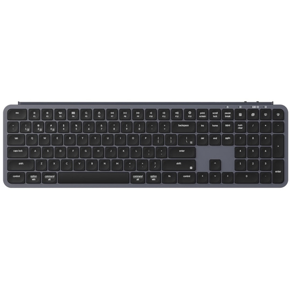 Keyboard Keychron B6P-K1 B6 Pro Ultra-Slim, Wireless, 2.4 GHz, Bluetooth, Type-C, Space Gray