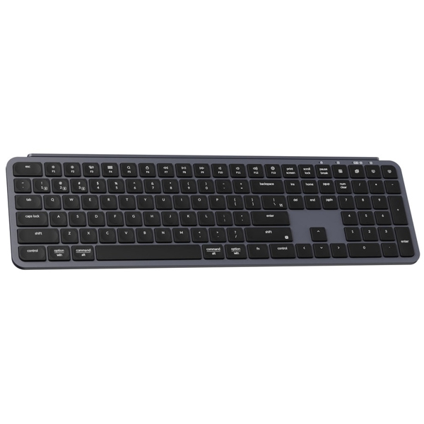 Keyboard Keychron B6P-K1 B6 Pro Ultra-Slim, Wireless, 2.4 GHz, Bluetooth, Type-C, Space Gray