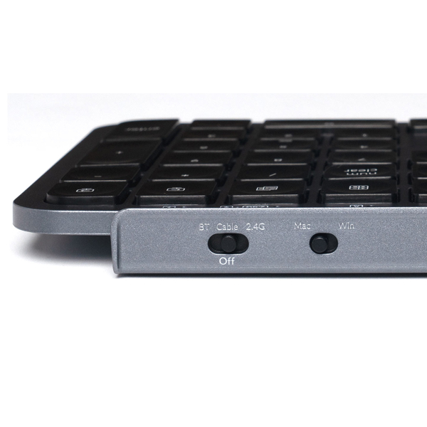 Keyboard Keychron B6P-K1 B6 Pro Ultra-Slim, Wireless, 2.4 GHz, Bluetooth, Type-C, Space Gray