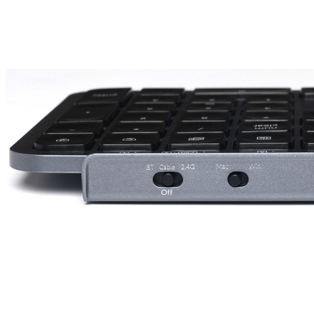 კლავიატურა Keychron B1P-K1 B1 Pro Ultra-Slim, Wireless, 2.4 GHz, Bluetooth, Type-C, Keyboard, Space Gray