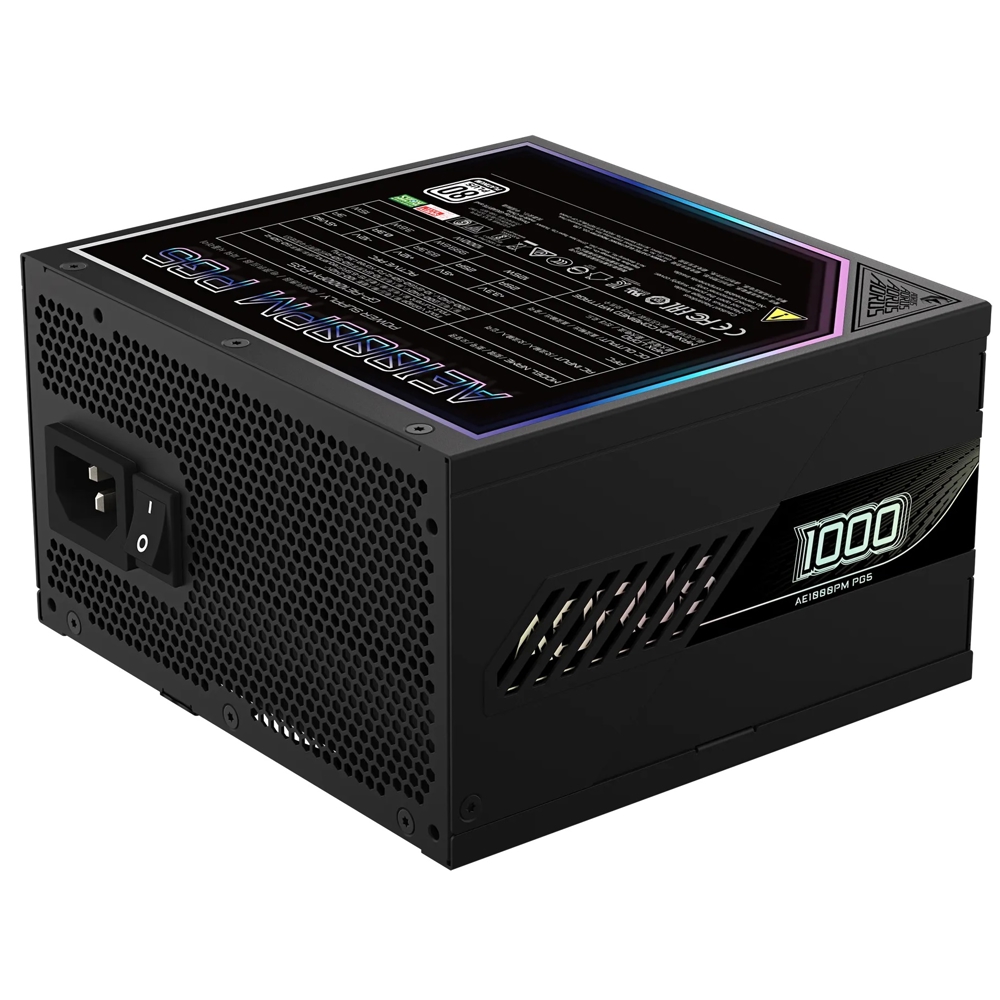 Power Supply Gigabyte GP-AE1000PM_PG5 AORUS ELITE, 1000W,  80 Plus Platinum, Black