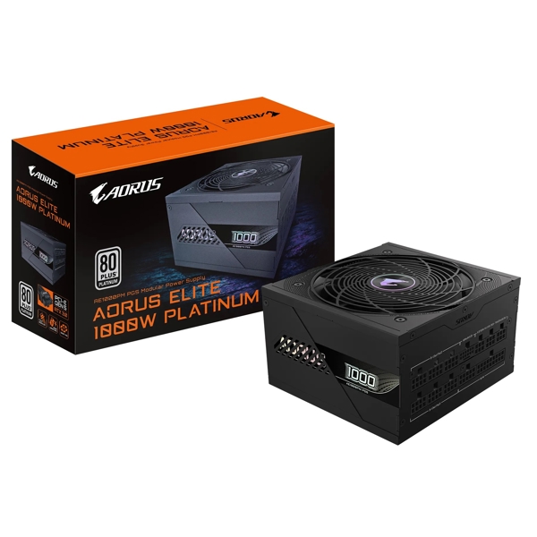 კვების ბლოკი Gigabyte GP-AE1000PM_PG5 AORUS ELITE, 1000W,  80 Plus Platinum, Power Supply, Black