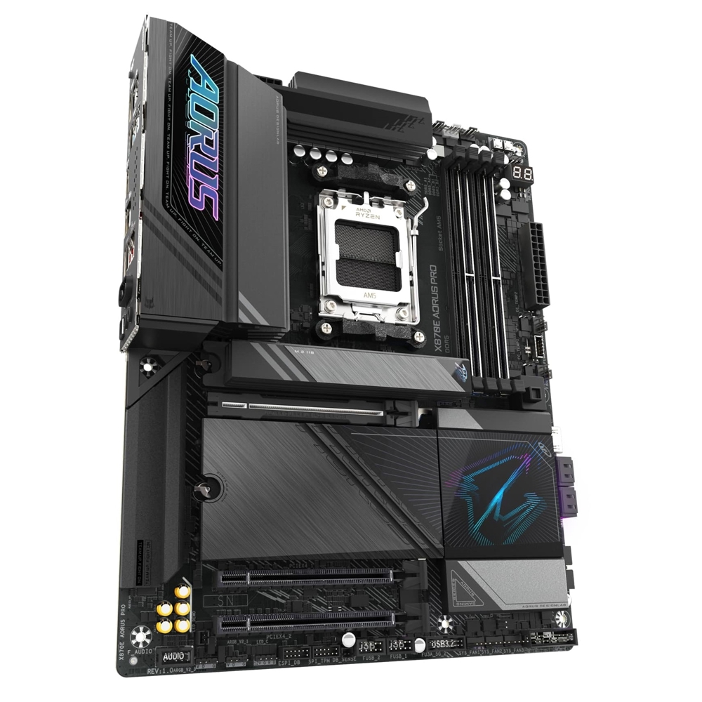 დედა დაფა Gigabyte X870E_AORUS_PRO, AM5, DDR5, 256GB