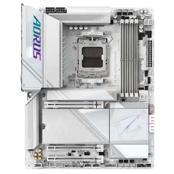 დედა დაფა Gigabyte X870E_AORUS_PRO_ICE, AM5, DDR5, 256GB