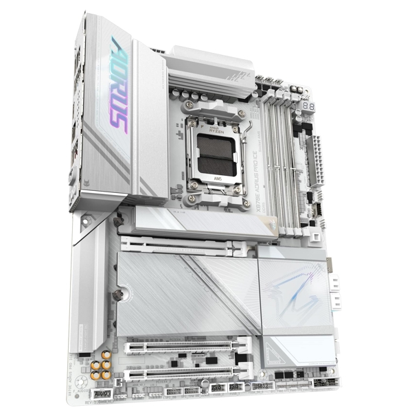 დედა დაფა Gigabyte X870E_AORUS_PRO_ICE, AM5, DDR5, 256GB