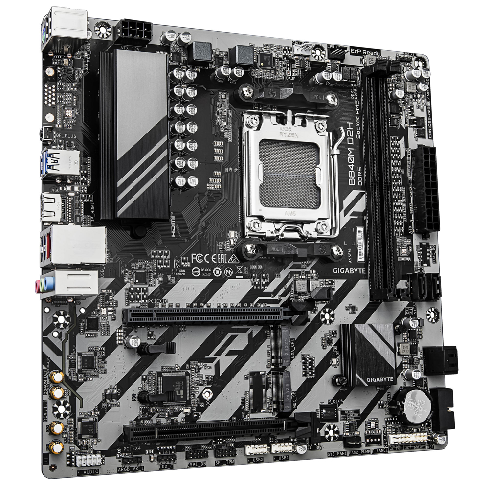 Motherboard Gigabyte B840M_D2H, AM5, DDR5, 128GB