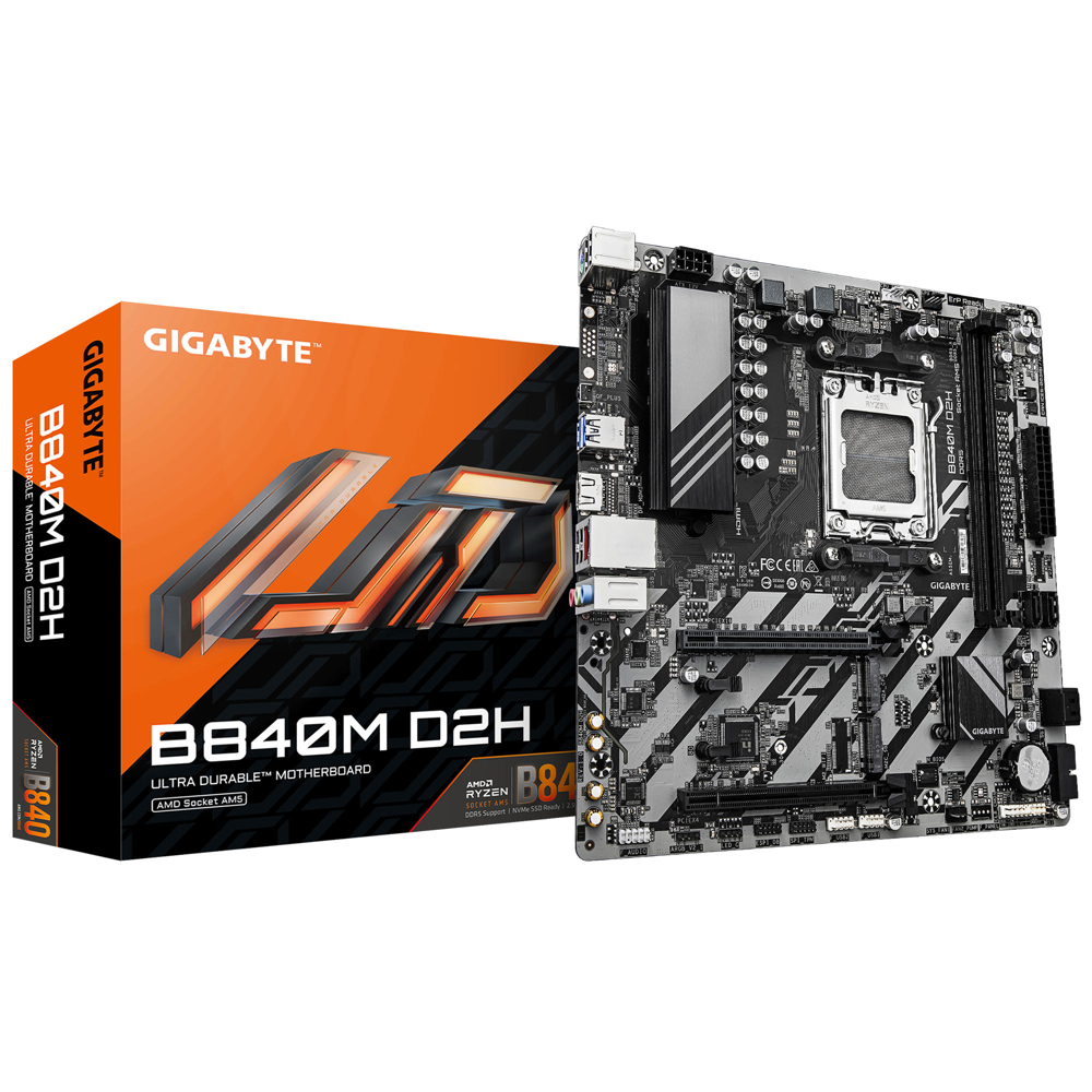 Motherboard Gigabyte B840M_D2H, AM5, DDR5, 128GB
