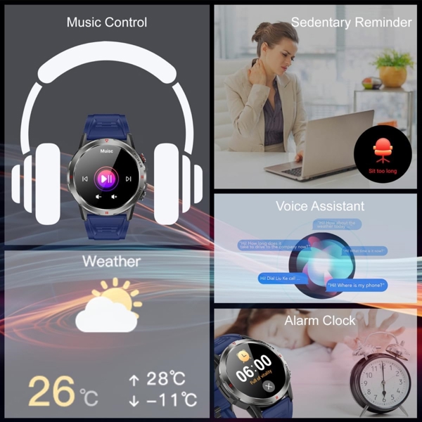 სმარტ საათი Weofly Explorer, 1.43", IP68, Bluetooth, Smart Watch, Blue