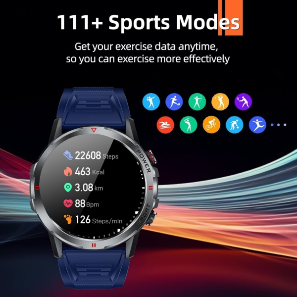სმარტ საათი Weofly Explorer, 1.43", IP68, Bluetooth, Smart Watch, Blue