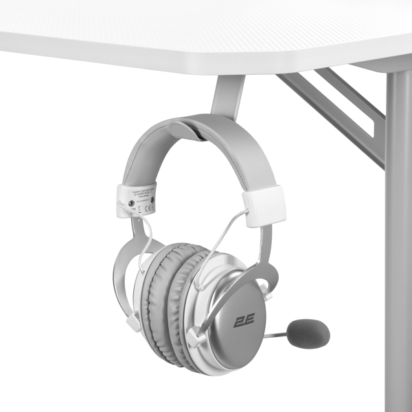 Gaming მაგიდა 2E 2E-GT-OTO-WTGR OTOROSHI, Gaming Desk, White/Grey