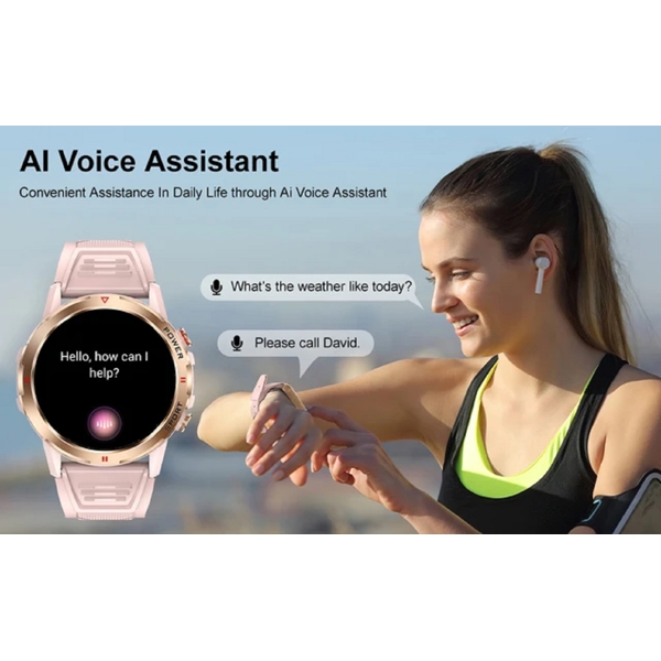 სმარტ საათი Weofly Explorer, 1.43", IP68, Bluetooth, Smart Watch, Pink