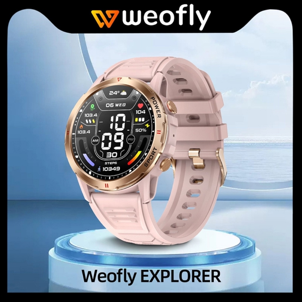 სმარტ საათი Weofly Explorer, 1.43", IP68, Bluetooth, Smart Watch, Pink