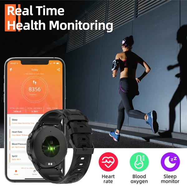 სმარტ საათი Weofly Explorer, 1.43", IP68, Bluetooth, Smart Watch, Black