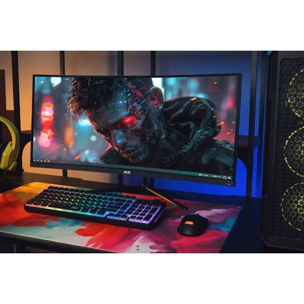 Curved Monitor 2E 2E-G3024B-01.UA G3024B, 30", QHD, VA, HDMI, DP, Audio, Black