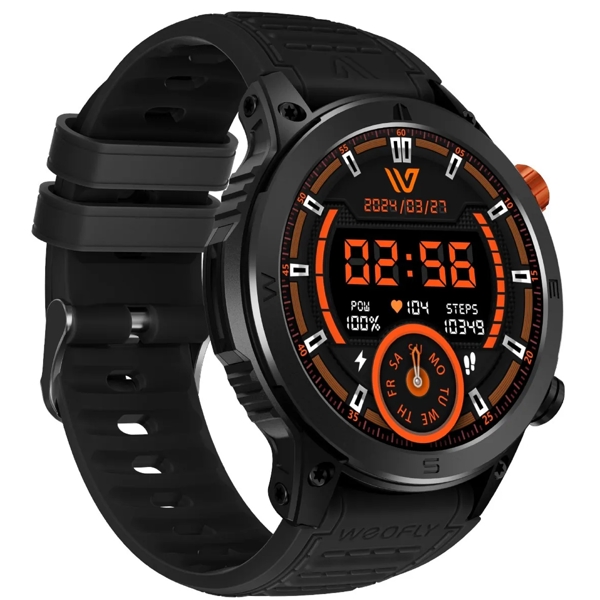სმარტ საათი Weofly CONQUER, 1.43", IP68, Bluetooth, Smart Watch, Black