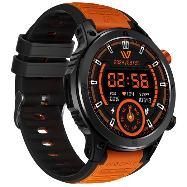 სმარტ საათი Weofly CONQUER, 1.43", IP68, Bluetooth, Smart Watch, Orange