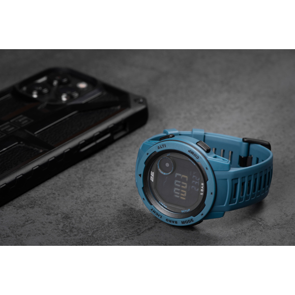 საათი 2E 2E-TCW10BL Delta X Blue, 5 ATM, Tactical Watch With Compass And Pedometer, Blue