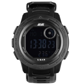 საათი 2E 2E-TCW10BK Delta X Black, 5 ATM, Tactical Watch With Compass And Pedometer, Black
