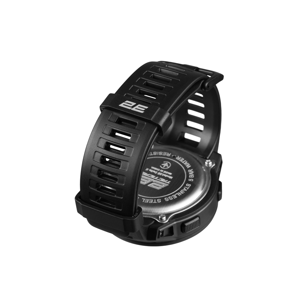 Tactical Watch With Compass And Pedometer 2E 2E-TCW10BK Delta X Black, 5 ATM, Black