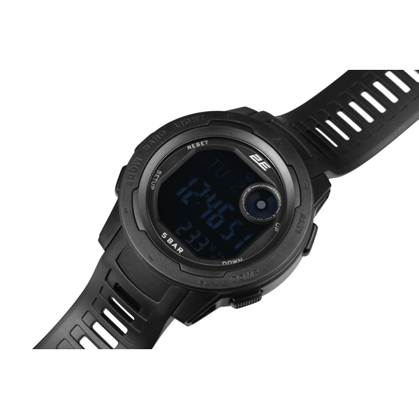საათი 2E 2E-TCW10BK Delta X Black, 5 ATM, Tactical Watch With Compass And Pedometer, Black
