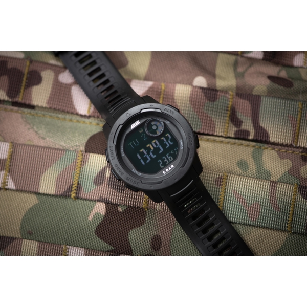 საათი 2E 2E-TCW10BK Delta X Black, 5 ATM, Tactical Watch With Compass And Pedometer, Black