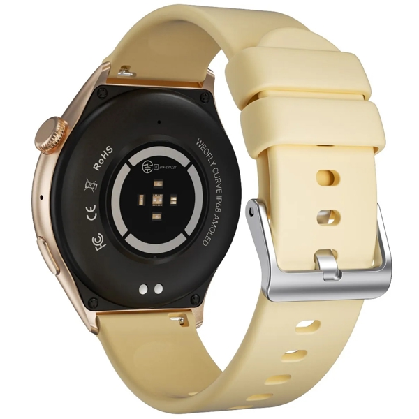სმარტ საათი Weofly Curve, 1.43", IP68, Bluetooth, Smart Watch, Gold