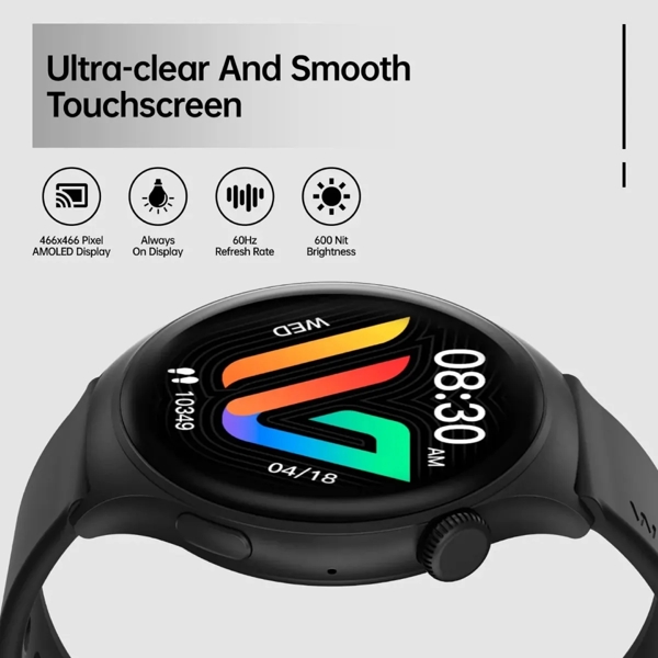 სმარტ საათი Weofly Curve, 1.43", IP68, Bluetooth, Smart Watch, Black
